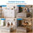 Queen Size Murphy Bed Cabinet With Charging Station, White
