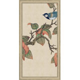 Birds and Fruit Triptych 2' Framed Graphic Art Print on Glass