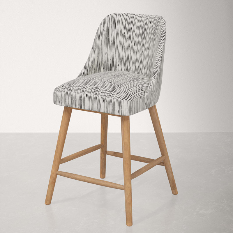 Tabouret de bar et de comptoir Gallie, Tabouret de comptoir (hauteur de siège de 27 po), Bois naturel
