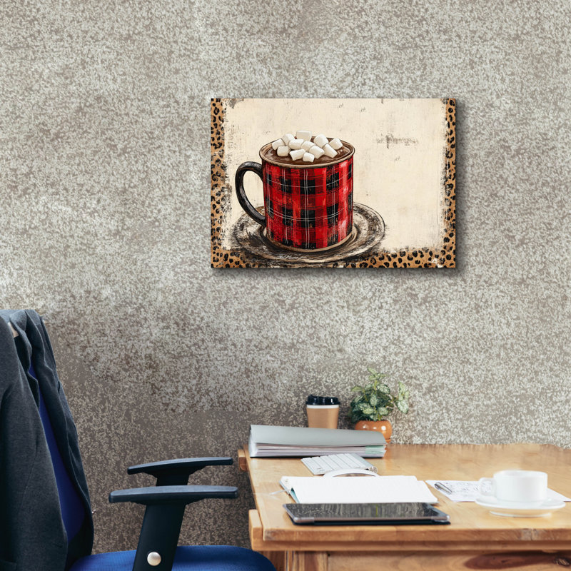 «Hot Chocolate Cup Red Light» par Momart, art mural sur toile, 26 po x 18 po
