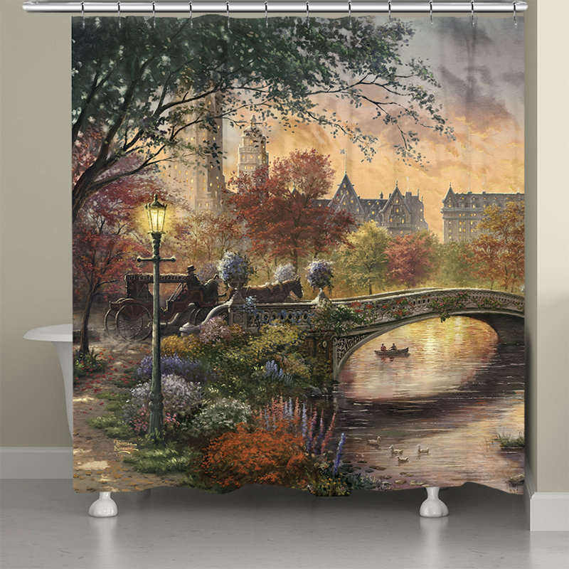 Thomas Kinkade Autumn in New York Shower Curtain