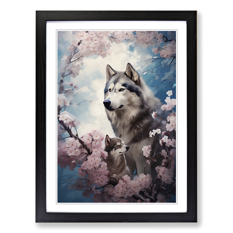 Husky Romanticism - Framed Print, Black Framed, 64cm H x 46cm W x 2cm D