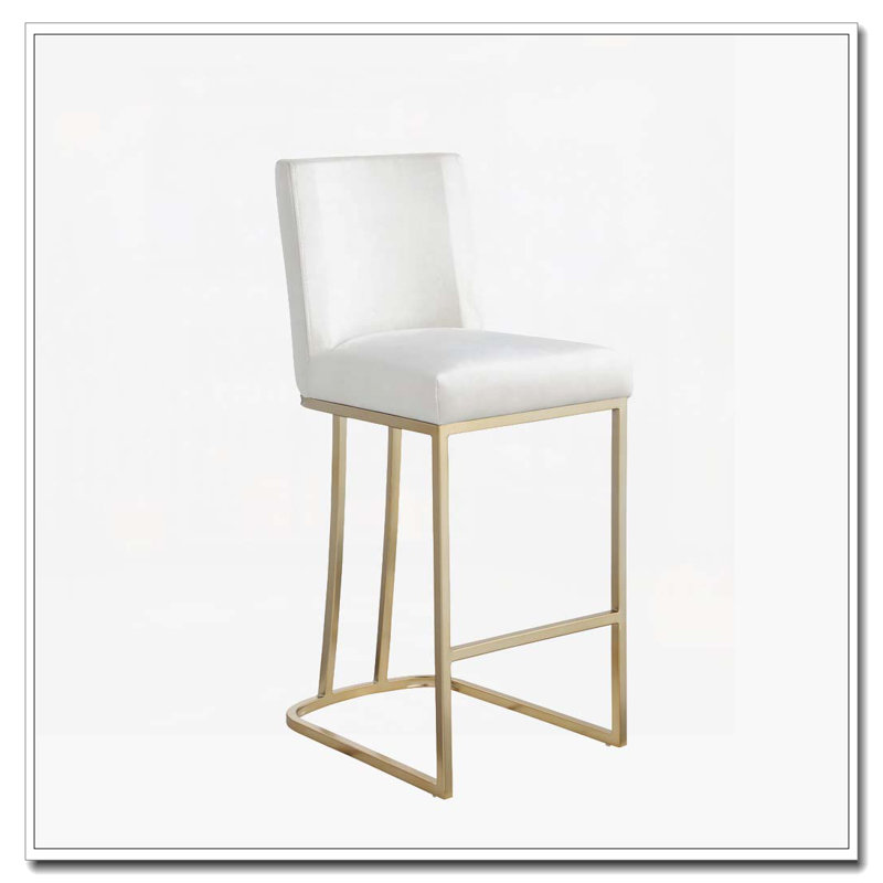Counter Height 26" Bar Stools with Back, White
