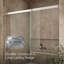 Elate Sliding Bath Door, 56-3/4-In H X 56-1/4 - 59-5/8-In W With Heavy 5/16-In Thick Crystal Clear Glass-680138550