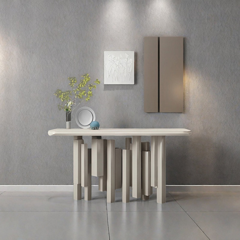 Console Modern Minimalist Art, H 35,43 po x l 55,12 po x P 15,75 po, Beige
