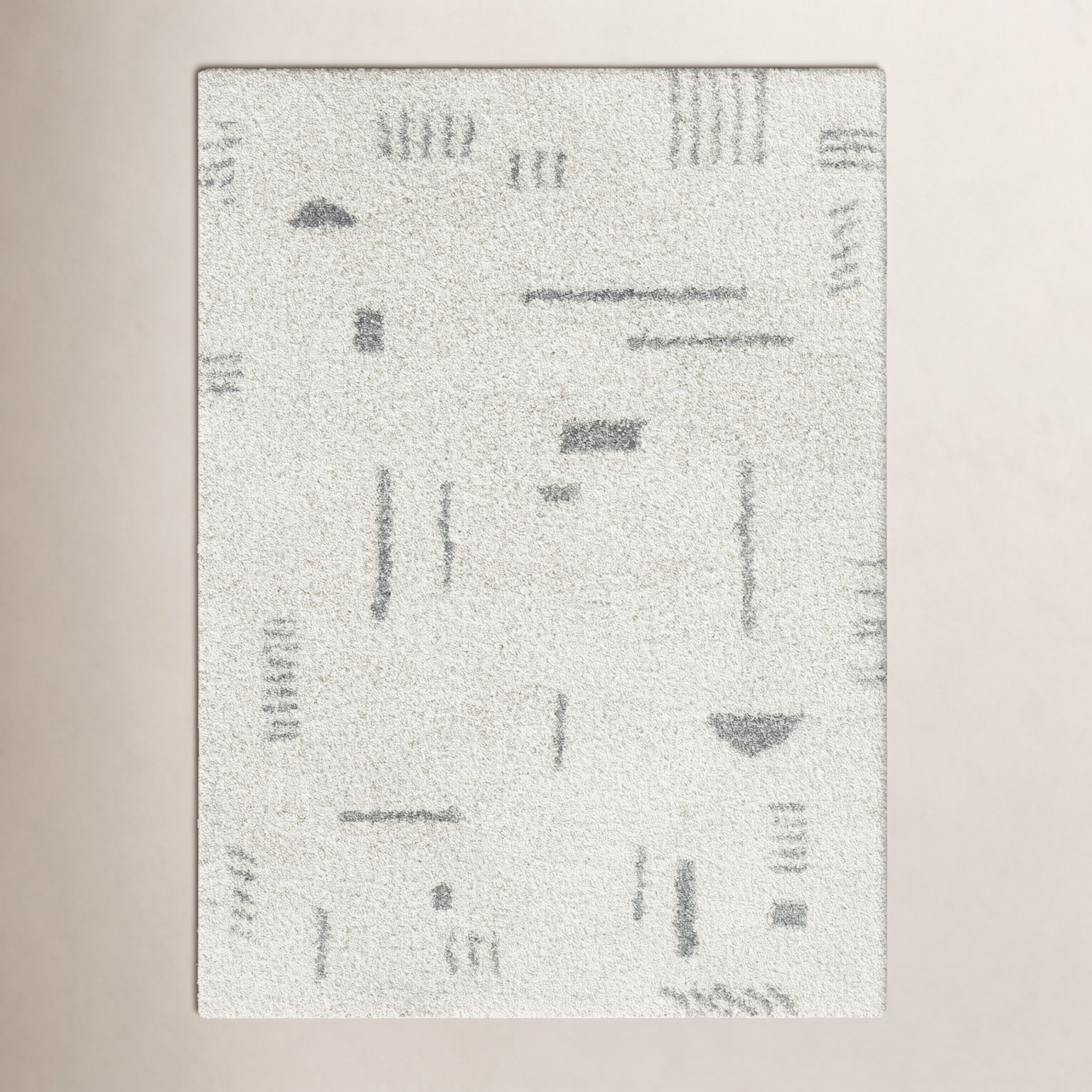 Morin Geometric Shag Rug, Rectangle 6'7" x 9'