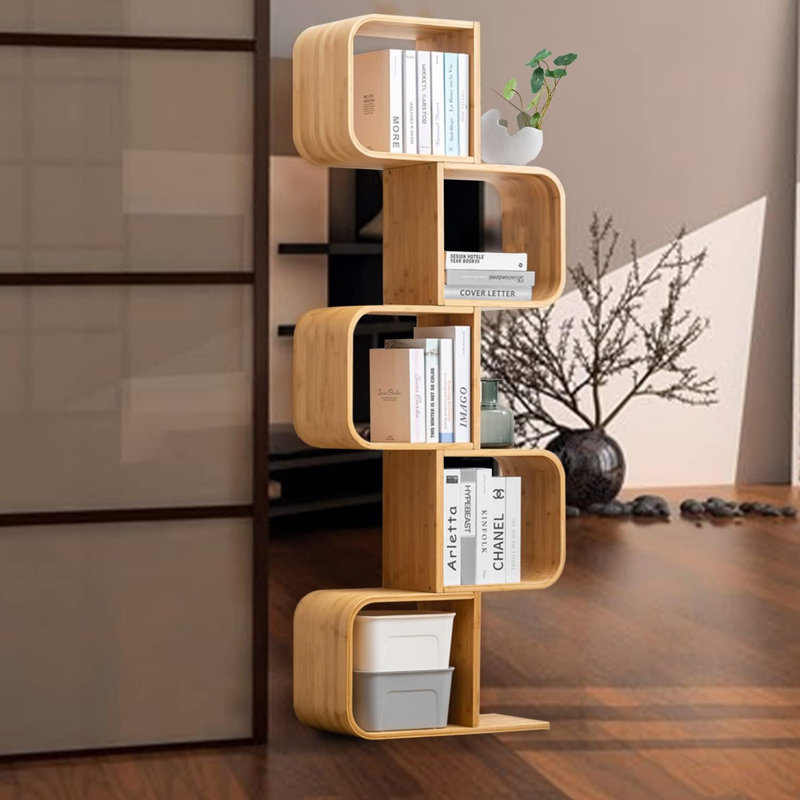 Eliyohu 65.4" H x 24" W Geometric Bookcase