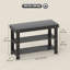 Banc de rangement en bambou pour chaussures, banc d'entrée à 3 niveaux, noir-807820199