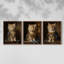 Royal Animals  Series  LXV  -Set Of 3 Framed Giclee Prints -Ready to Hang-107300054-107300057