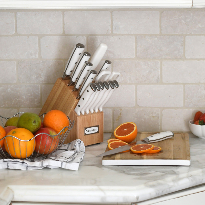 Cuisinart 15 Piece Knife Block Set, White