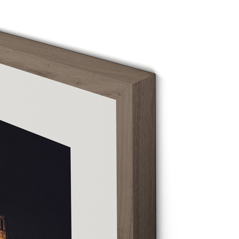 Evening Embrace Print by Barbara Alper, W 32" x H 24", Rustic Walnut