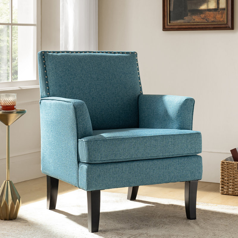 Fauteuil Aguilar, Mélange de polyester bleu sarcelle