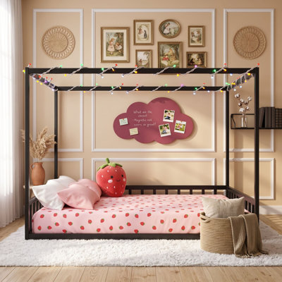 Structure de lit House avec garde-corps