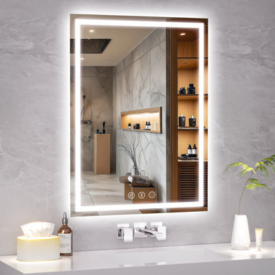 LED Bathroom Mirror with Lights, Lighted Vanity Mirrors for Bathroom