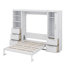 Grand lit escamotable mural avec garde-robe, tiroirs et tablettes-1186344900