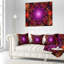 Cristaux brillants mauves dans l'espace - coussin à imprimé floral-29597994-29597997