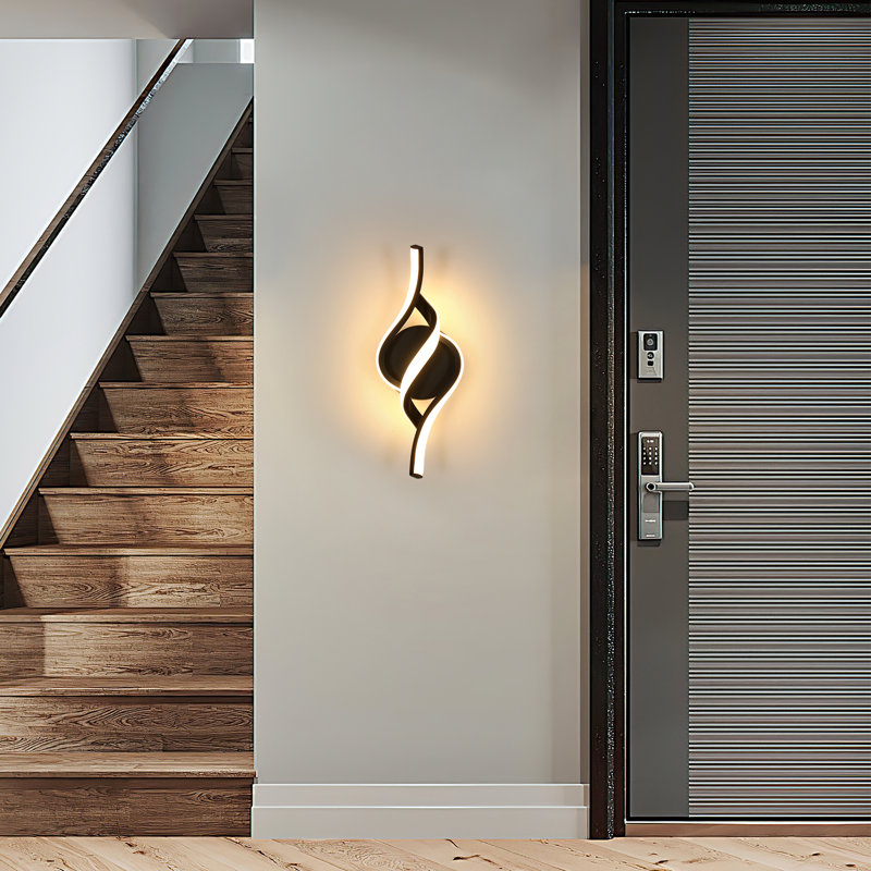 Black Aluminium 34Cm Warm LED 3000K Wall Sconces
