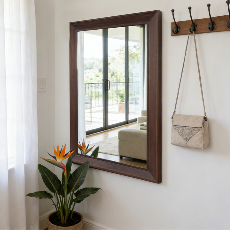 Solid Pine Wood Rectangular Wall Mirror