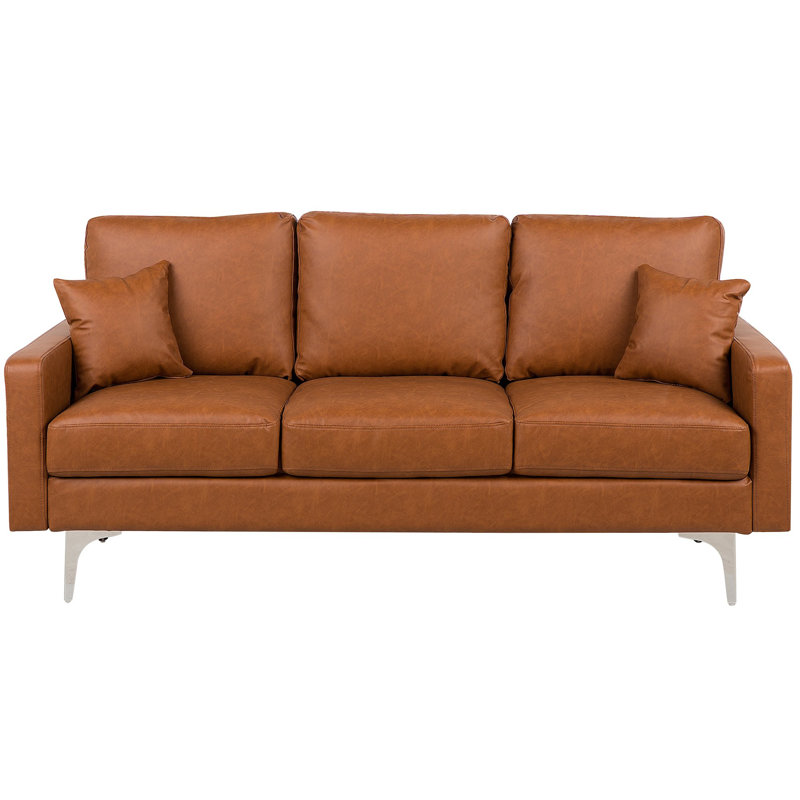 Angelica Velvet Sofa, Brown
