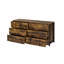 Commode à 6 tiroirs de rangement en chêne rustique Brunswick