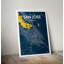 «San Jose City Map», reproduction d'impression sur affiche en bleu-24705908