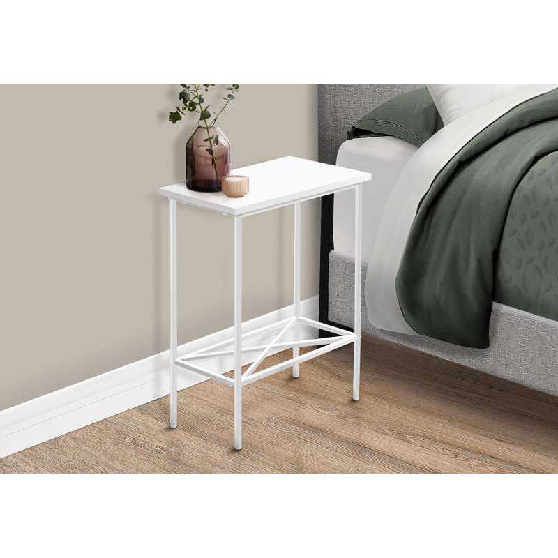 Table d'appoint, côté, bout, étroit, petit, 2 niveaux, salon, chambre à coucher