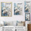 «Magnolias I» bleu et doré sur toile-1270075528-1270075527