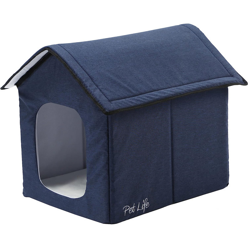 Chiot Danesha Hush Dome avec chauffage / refroidissement, L 16,5 po x P 19 po, Bleu