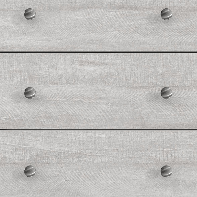 Tevrat 31.1" W 5-Drawer Chest, Dusty Gray Oak