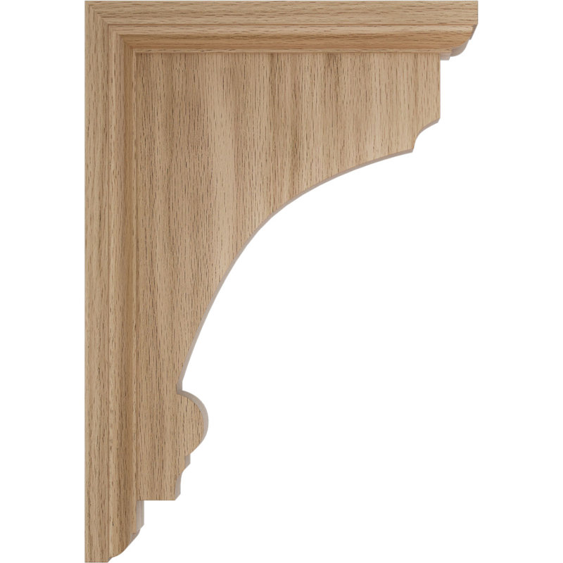 Support en bois Thompson, Chêne rouge, H 10 po x l 2,5 po x P 7 po