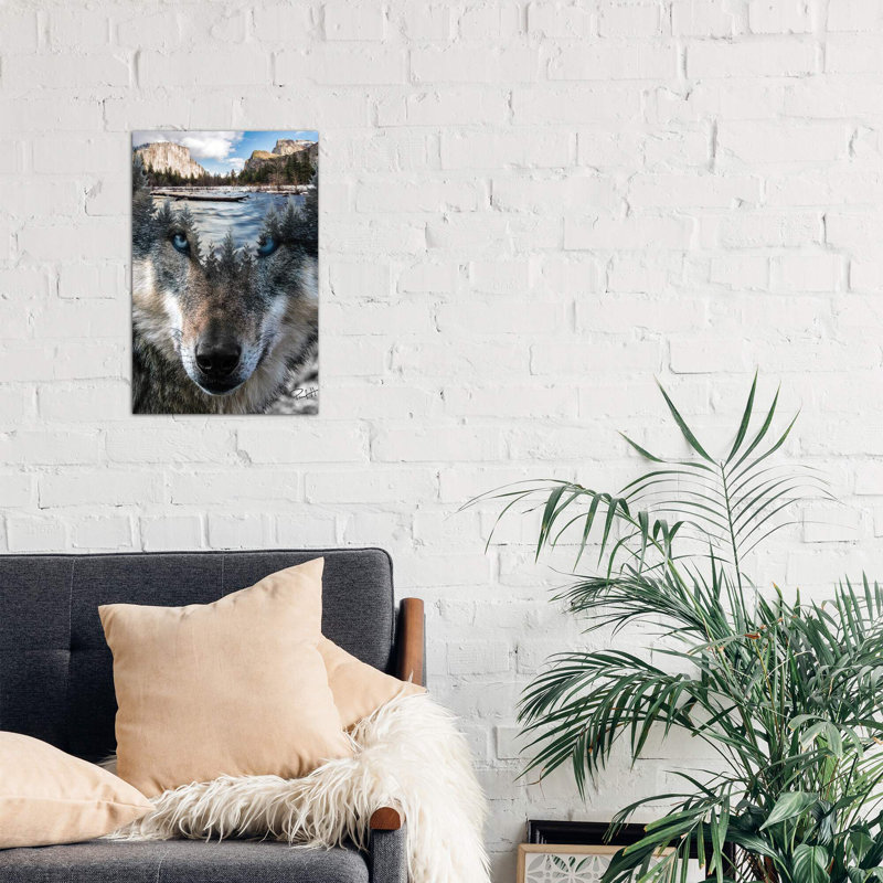 Wolf - Wrapped Canvas Print, 66.04 cm H x 45.72 cm W x 3.175 cm D
