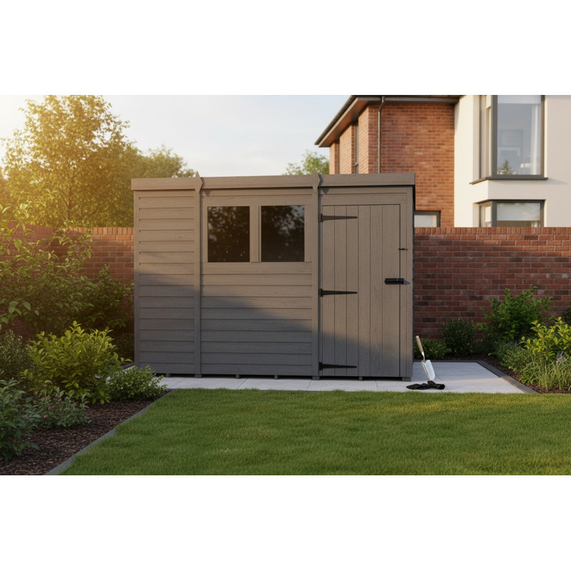 9x9 Pent Composite Shed