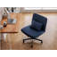 Chaise de bureau Criss Cross sans accoudoirs avec roulettes - polyvalente pour le bureau personnel, la méditation et le maquillage-1682090679