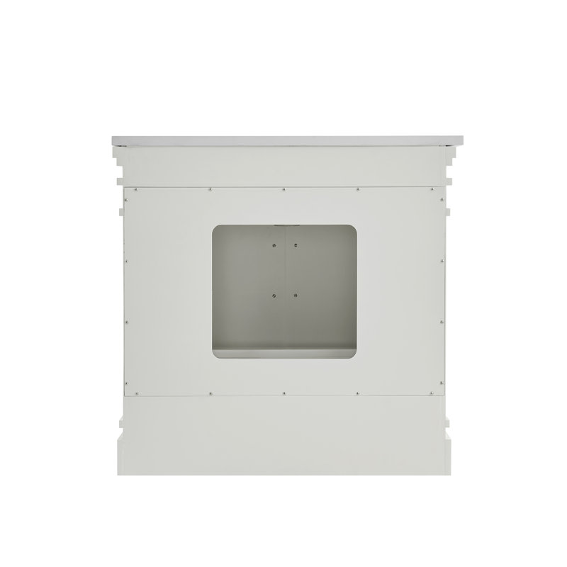 FLW Harmony 36 Wood Sink Vanity, White, 36