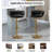 Ginko Modern Swivel Bar Stool with Backrest, Adjustable Height Kitchen Island Stool with Upholstered Seat and Footrest,-93498215-90489196