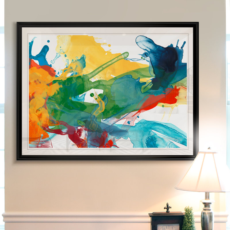 « primary abstract i », impression sur toile, H 18,5 po x l 24,5 po x P 1,5 po, Noir