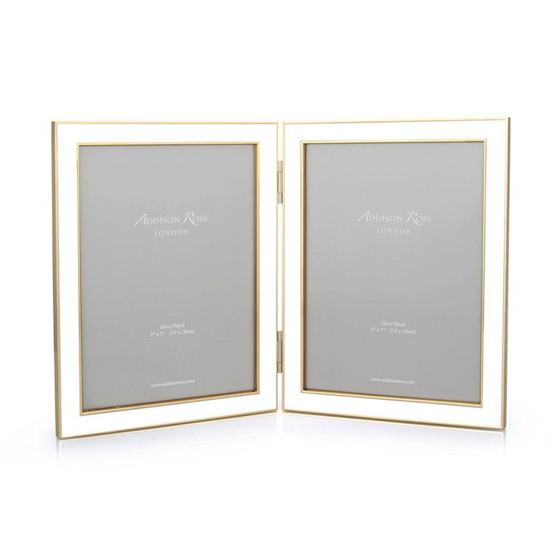 Enamel White Metal Picture Frame