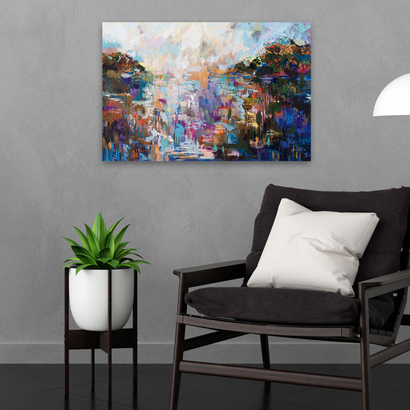 Abstrait abstrait - Transformation d'automne, H 16 po x l 24 po