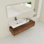 Meuble-lavabo mural spacieux et élégant avec lavabo en résine durable et nombreuses options de rangement