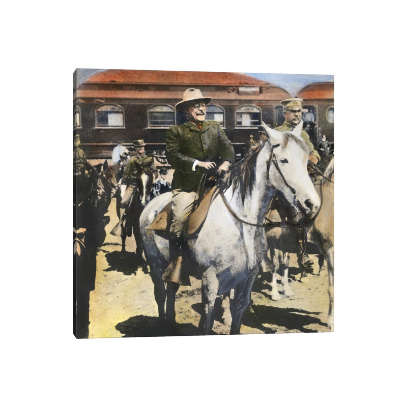 Roosevelt at Yellowstone 1 Piece Wrapped Canvas Painting, 45.72 cm H x 45.72 cm W x 3.175 cm D