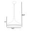 Lustre moderne avec hauteur réglable, 14,2 po de diamètre x 48,8 po de hauteur | Élégant corps en métal blanc | Douille E27 de 40 W maximum | Parfait pour les décorations glamour et scandinaves | Comprend les instructions d'installation-102740566