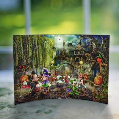 Disney (Mickey And Minnie Halloween Fun) Curved Acrylic Print
