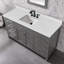 Plateau de meuble-lavabo simple en quartz 60 po avec lavabo Sparkle - pour remplacement de meuble-lavabo, sans armoire