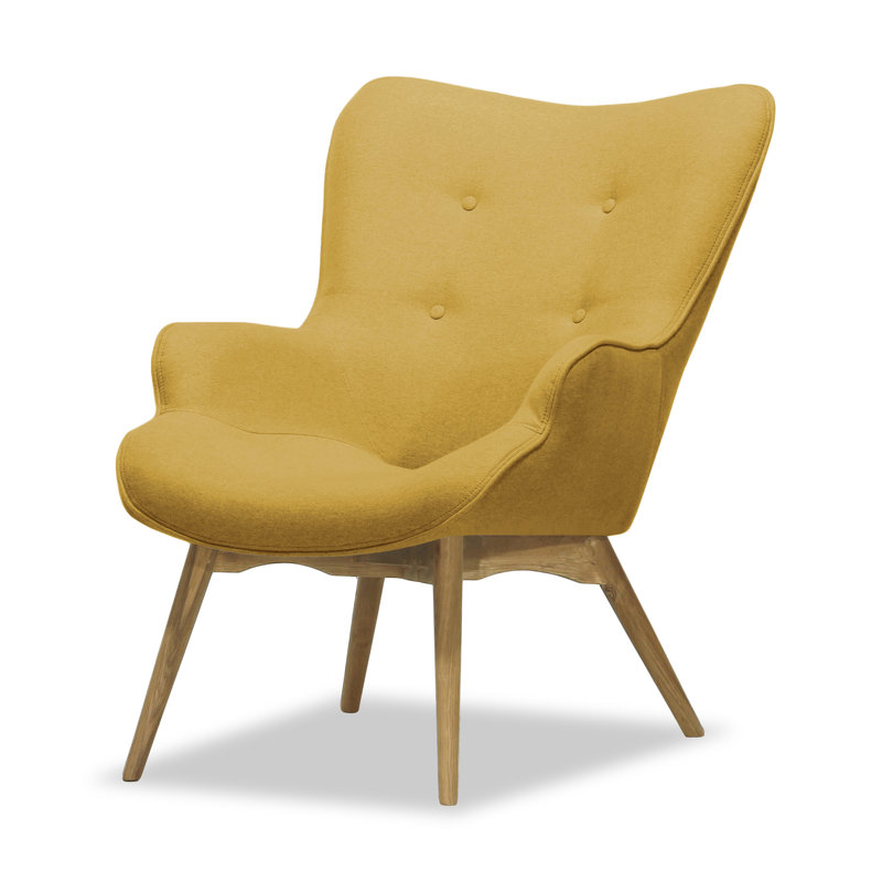 Rockwell Upholstered Accent Chair, Yellow