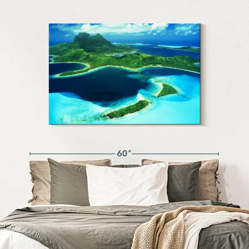 Gillard Bora Bora From Above, 32" H x 48" W