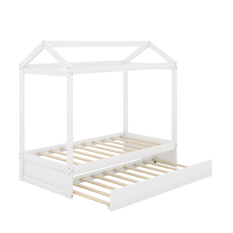 Lit simple avec lit gigogne, peut être décoré
