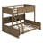 Bunk Bed With Storage Cabinets And USB Ports, Solid Pine Wood Frame With Safety Guard Rails-973647477-973647478
