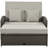 Wicker Rattan Double Chaise Lounge, 2-Person Reclining Daybed With Adjustable Back And Cushions, Free Furniture Protection Cover-376110061