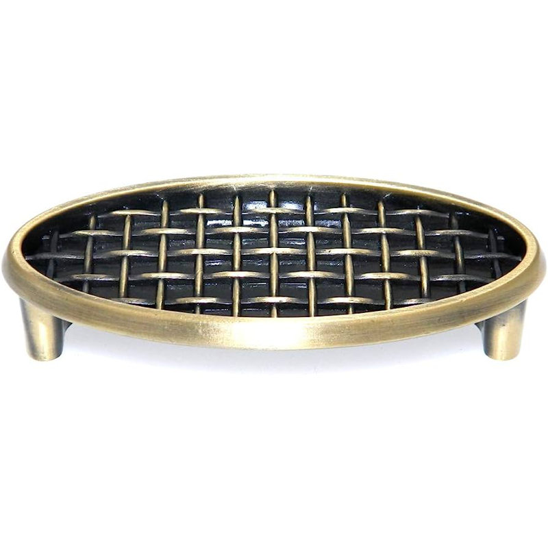 (10-Pack) 3" Patterns Cup Pull Elegant Brass