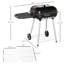 Barbecue portatif au charbon de bois 21 po avec tablette inférieure - Roues et évents réglables pour barbecue, cour, pique-nique et aventure